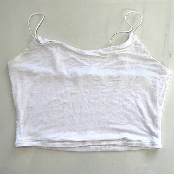 Garage Tops - Garage White Crop Top with Thin Straps Size S